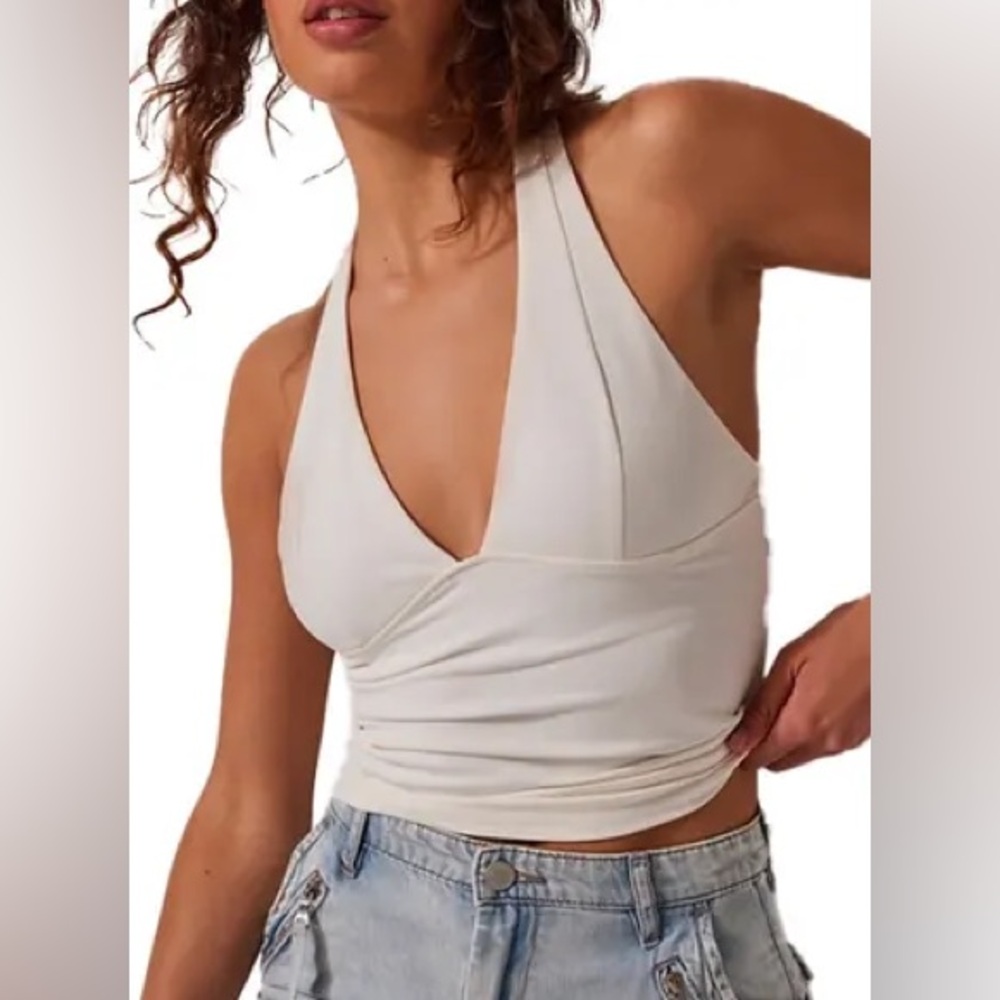 Free People Pale Pink HalterTop